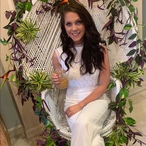 White Lace Tahari Jumpsuit